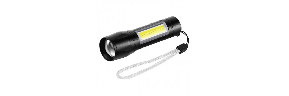 Фонарик аккумуляторный светодиодный LED XPE+COB