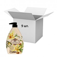 Упаковка гель для душу Bianca Venecian aroma fantasy з екстрактом ванілі та олією мигдалю 1 л х 9 шт.
