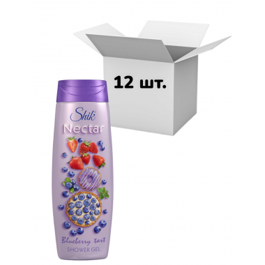 Упаковка гель для душу Shik Nectar Blueberry tart 400 мл х 12 шт.