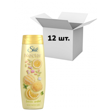 Упаковка гель для душу Shik Nectar Lemon sorbet 400 мл х 12 шт.