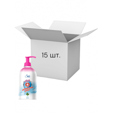 Упаковка рідкого мила Shik Elixir Antibacterial Effect Classic Fresh Класична свіжість із дозатором 500 мл х 15 шт.