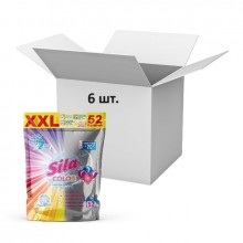 Упаковка капсули для прання Sila Color для кольорової білизни 52 прання х 6 шт.