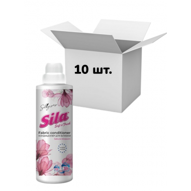 Упаковка кондиціонер-ополіскувач Sila Soft & Fresh Silky Sense 925 мл х 10 шт.