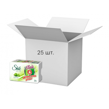 Упаковка мила Shik Elixir Antibacterial Effect Aloe vera екопак 350 г х 25 шт.