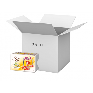 Упаковка мила Shik Elixir Antibacterial Effect Camomile екопак 350 г х 25 шт.
