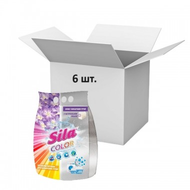 Упаковка пральний порошок Sila Color універсальний 1,2 кг х 6 шт.