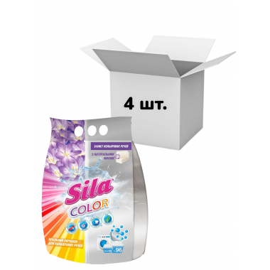 Упаковка пральний порошок Sila Color 2,4 кг х 4 шт.